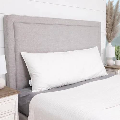 Vista 3 de Almohada corporal de plumas de ganso blanco y plumón – Almohadas de 20 pulgadas x 60 pulgadas