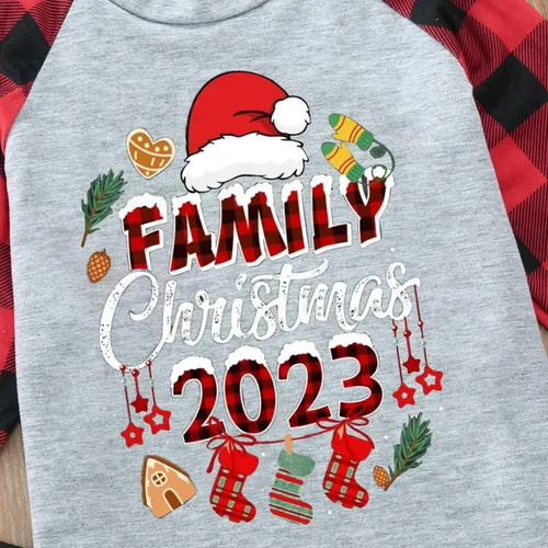 Vista 3 de Pijamas familiares a juego para la familia, conjunto de pijamas familiares, pijamas de Navidad para la familia