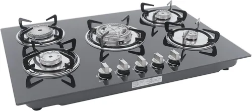 Vista 10 de Estufa de cocina de gas de 23 pulgadas, 4 quemadores, cocina de superficie de vidrio templado incorporada a NG/LPG convertible a gas