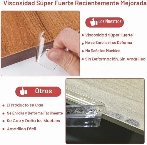 Vista 5 de Protectores de esquina a prueba de bebés, protector de esquina transparente, protector de borde suave de 6.6 pies (6.6 ft), protectores de esquina