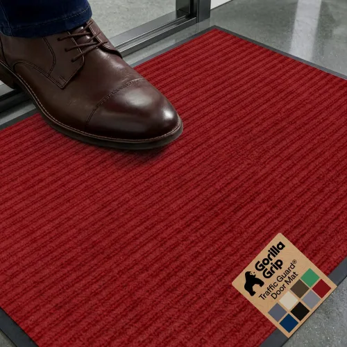 Vista 48 de GORILLA GRIP Traffic Guard - Tapete resistente para interiores y exteriores Marrón