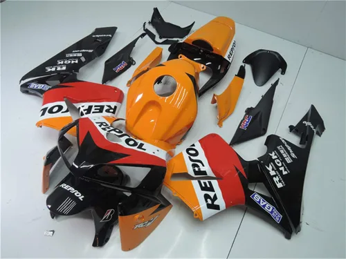 Vista 2 de US STOCK Nuevo naranja negro carenado apto para Honda 2005 2006 CBR600RR inyección ABS plásticos US STOCK nuevo carrocería 05 06 A078