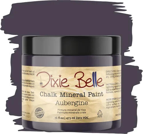 Vista 173 de Pintura para muebles con acabado de tiza Dixie Belle Paint Company - Amatista (4oz) - Pintura mineral de tiza chic púrpura profundo mate