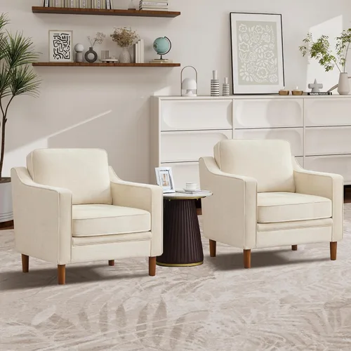 Vista 64 de Kingfun Sofá en Forma de L de 88", Sofá Seccional de Chenilla, Sofás Modernos de Mediados de Siglo con Marco de Madera Maciza para Sala de Estar