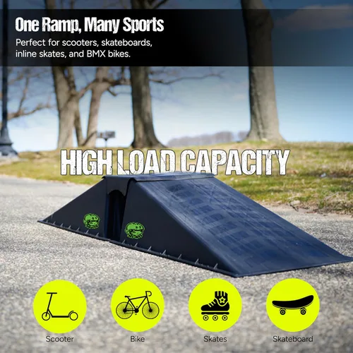 Vista 6 de Ten-Eighty Micro Flybox - Juego de rampas de lanzamiento con 2 rampas de conexión, monopatín portátil, bicicleta BMX, scooter, auto a control