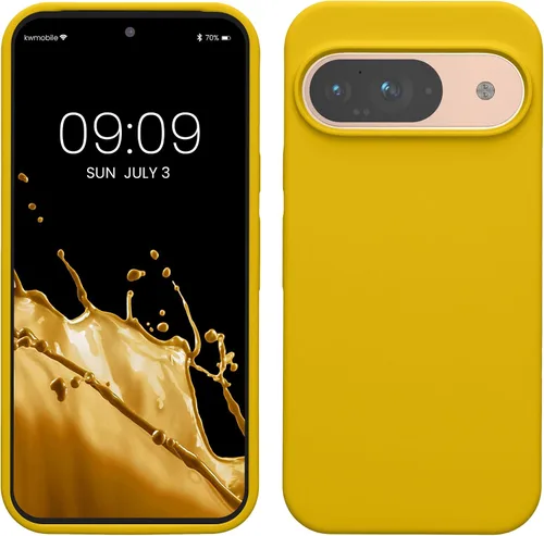 Vista 358 de kwmobile Funda Compatible con Google Pixel 6 Pro - Funda de Teléfono de Silicona TPU con Acabado Suave - Azul Caribe