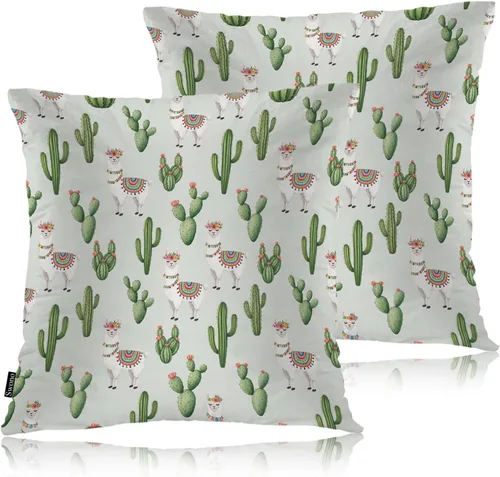 Vista 37 de Swono Juego de 2 fundas de almohada cuadradas decorativas de 18 x 18 pulgadas, bolas de Navidad de Año Nuevo, juego de 2 fundas de almohada