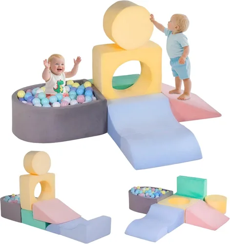 Vista 8 de Juguetes de escalada para niños de 1 a 3 años, bloques de espuma para escalar para bebés, set de 4 piezas de juguetes de escalada y gateo