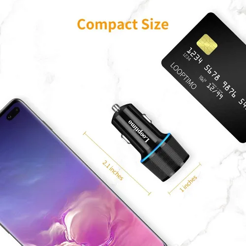 Vista 7 de Adaptador de cargador de coche rápido USB C de 45 W con cable tipo C de 3.3 pies para Google Pixel Android Phone Plug PD/PPS & QC3.0 Cigarette