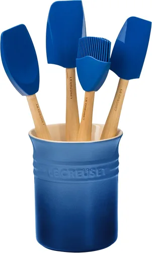 Vista 10 de Le Creuset Silicone Craft Series - Juego de utensilios con vajilla de gres, 5 piezas, blanco