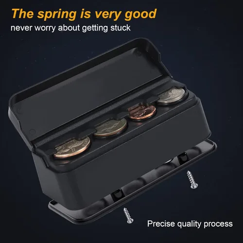 Vista 4 de Soporte para monedas para organizador de cambio de automóvil, dispensador de dinero, caja de accesorios para camiones, caja de mini organización