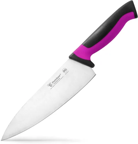 Vista 29 de Cuchillo de chef de 6 pulgadas, hoja de acero inoxidable de alto carbono certificada NSF – Mango ergonómico codificado por colores, cuchillo de Negro