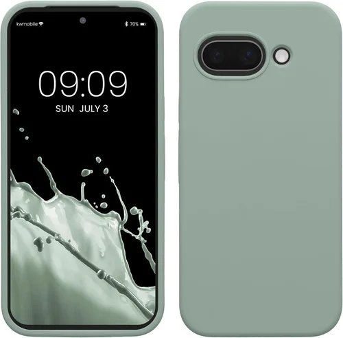 Vista 43 de kwmobile Funda Compatible con Google Pixel 6 Pro - Funda de Teléfono de Silicona TPU con Acabado Suave - Azul Caribe