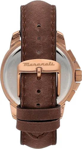 Vista 3 de Maserati R8871621004 Successo Reloj analógico de cuarzo marrón para hombre, Marrón oscuro, Moderno