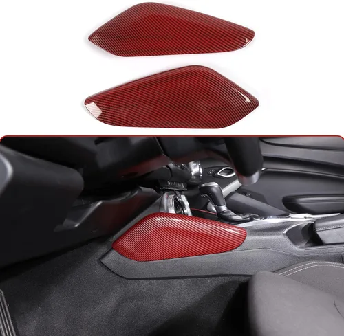 Vista 9 de RT-TCZ Cubierta de fibra de carbono para consola central, panel de palanca de cambios lateral, accesorios interiores para Chevrolet Chevy Camaro