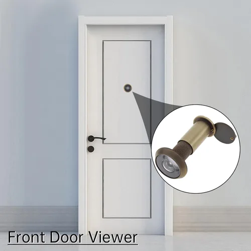 Vista 6 de Mirilla para Puerta, Latón Macizo con Mirilla de 200 Grados con Broca de 16 MM para Puertas de 1-1/2" a 2-3/8", Visor de Puerta con Diámetro de Tubo