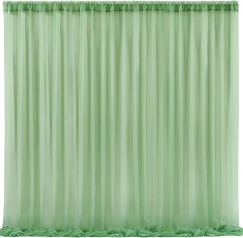 Vista 10 de Cortinas de fondo de tul azul de 10x10 para fiestas, cortina de fondo transparente para fotos de boda, cortinas para baby shower, fotografía, fiesta