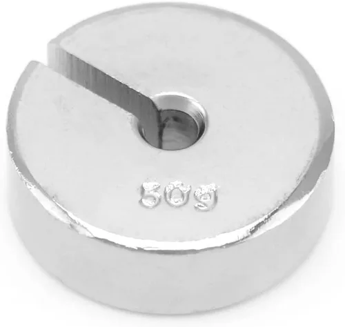 Vista 7 de QWORK Slotted Weight Set, 9 Pcs Slotted Mass Set with Hangers - 9 Weights (50g) - 500g