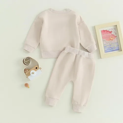 Vista 4 de Mubineo Conjunto de sudadera de manga larga para bebé niño y niña, para otoño e invierno