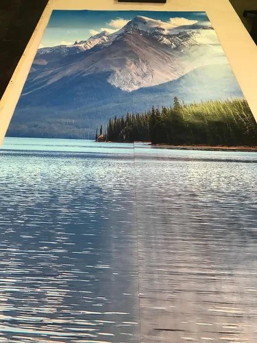 Vista 7 de Papel tapiz extraíble de escena de montaña, decoración de pared, diseño personalizado, mural de pared (144 pulgadas de ancho x 96 pulgadas de alto)