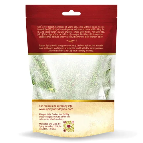 Vista 2 de Green Mukhwas - Dulces ambientadores de boca indios de 7 onzas Bolsa resellable por Spicy World