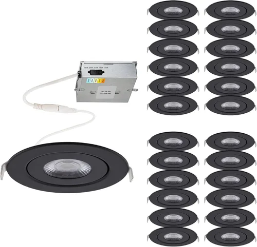 Vista 14 de WAC Lighting Lotos - Luz LED empotrable redonda ajustable de 2 pulgadas, 3000K blanco cálido, 6W, 530 lúmenes, clasificación IC hermética, 120V-277V