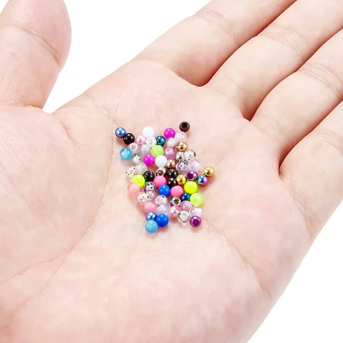 Vista 5 de Ftovosyo 14G 60 piezas de bolas de repuesto de colores mixtos, piercing de acero inoxidable y acrílico transparente, piezas de barra para barra