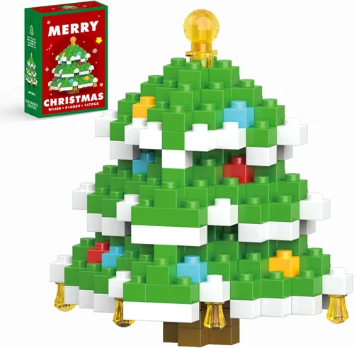 Vista 13 de Juego de bloques de construcción de campanas de Navidad y botas, compatible con el calendario de Adviento Lego 2025, apilables, juguetes nuevos