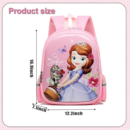 Vista 3 de Zrutpim Mochila escolar ligera e impermeable para niños, mochila escolar con dibujos animados 3D para niños y niñas, mochila para niños y niñas