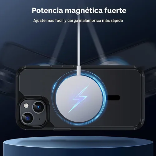 Vista 8 de TAURI Funda magnética 5 en 1 diseñada para iPhone 14 para iPhone 13, [compatible con MagSafe] con 2 protectores de pantalla + 2 protectores de lente
