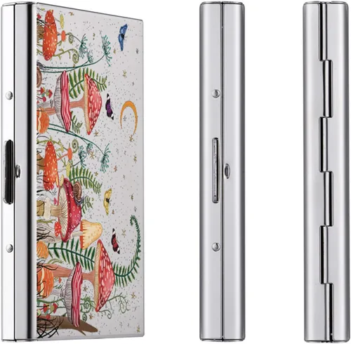 Vista 104 de BONSYL® Soporte para tarjetas de crédito, cartera delgada de metal con bloqueo RFID, con 6 ranuras para tarjetas, para mujeres y hombres.