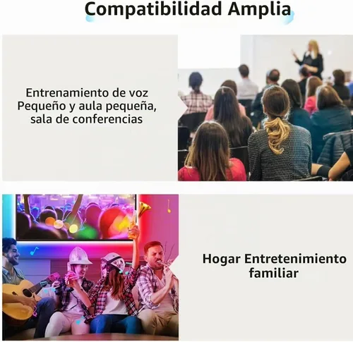 Vista 9 de Microfono, micrófonos recargables duales inalámbricos para karaoke con receptor para canto de karaoke, discurso, iglesia, compatible con teléfono