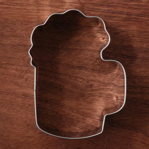 Vista 2 de LILIAO Cortador de galletas para taza de cerveza, 2.5 pulgadas de ancho x 3.4 pulgadas de alto x 1 pulgada de profundidad, acero inoxidable