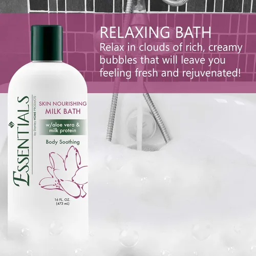 Vista 4 de Stanley Home Products A6808 Essentials - Baño nutritivo de leche para spa y hogar, hidratante y suavizante para la piel, fragancia ligera y fresca