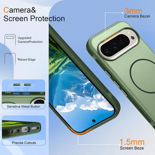 Vista 454 de Jshru Funda para Samsung Galaxy S26 Plus/Galaxy S25 Plus: para Galaxy S24 Plus [compatible con Magsafe] [2 protectores de pantalla HD] cubierta