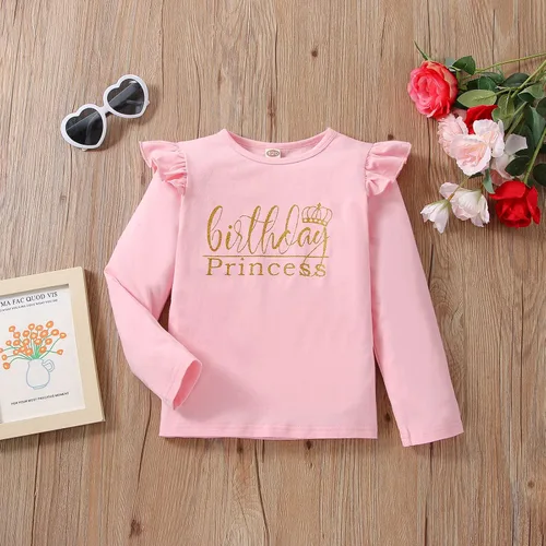 Vista 7 de Conjunto de camiseta de cumpleaños para niñas pequeñas, chaleco de princesa con volantes, camiseta sin mangas para bebés