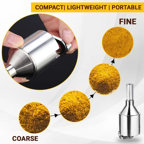 Vista 6 de Juego de molinillo de especias de cocina Molienda superfina Molinillo de mano de precisión para moliendas gruesas a finas consistentes - Kit