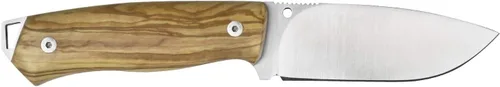 Vista 7 de iFIELD Cuchillo de caza Workout MOVA hoja de satén, longitud total 8.7 pulgadas, con funda de cuero, herramienta de camping para pesca, caza Verde