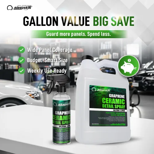 Vista 7 de Nanoskin Espray de grafeno cerámico para detalle 16 oz – Detalle rápido sin agua hidrofóbico para el detalle del automóvil Extiende ceras