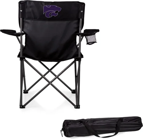 Vista 17 de PICNIC TIME NCAA PTZ - Silla de campamento, silla de picnic, silla de playa con bolsa de transporte (negro)
