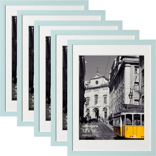 Vista 95 de eletecpro Juego de 5 marcos de fotos de 8 x 10 pulgadas, collage de fotos, decoración de pared, fotos de 5 x 7 con paspartú o de 8 x 10 pulgadas sin