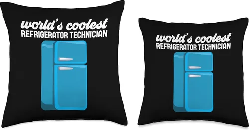 Vista 3 de CharlIan Minds - Cool Fridge Solutions World Coolest Tech Clean Your Refrigerator Day Throw Pillow, 18x18, Multicolor