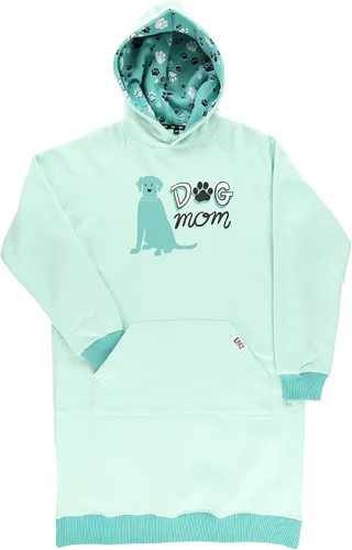 Vista 3 de Lazy One Sudadera con capucha de gran tamaño, ropa de dormir cómoda, vestido de suéter para mujer