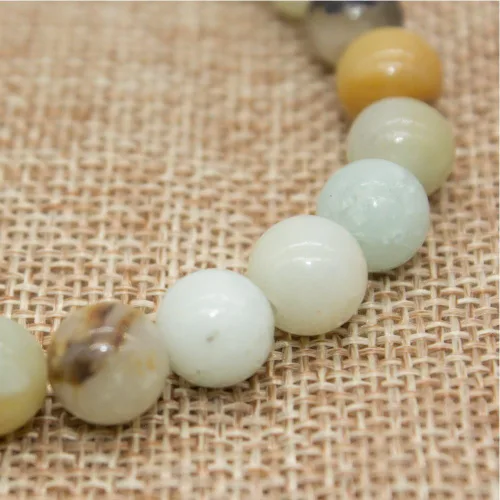Vista 3 de Bivei Pulsera elástica de gemas naturales semipreciosas con cristales curativos de reiki, hecha a mano de 0.315 in