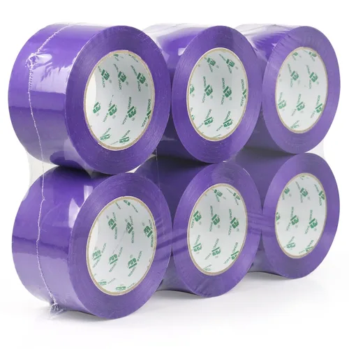 Vista 10 de BOMEI PACK Cinta de embalaje marrón de 3 pulgadas, 6 rollos de repuesto de cinta de embalaje ancha para mudanza, envío y almacenamiento, 2.4 mil x