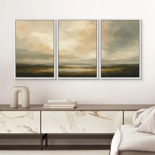 Vista 189 de SIGNWIN Lienzo enmarcado para pared, juego de arte de collage de hojas transparentes en blanco y negro, ilustraciones de naturaleza silvestre, arte