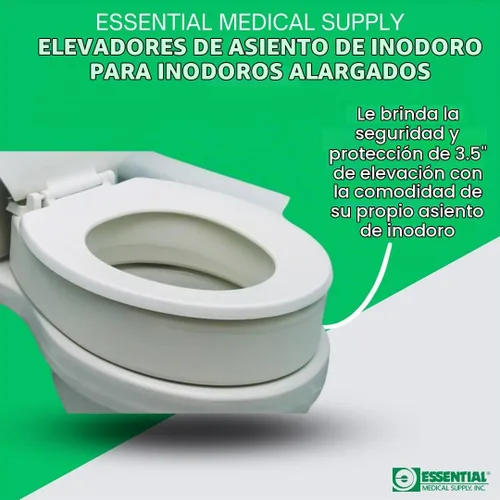 Vista 4 de Essential Medical Supply Asiento de inodoro, estándar, B5081, 1