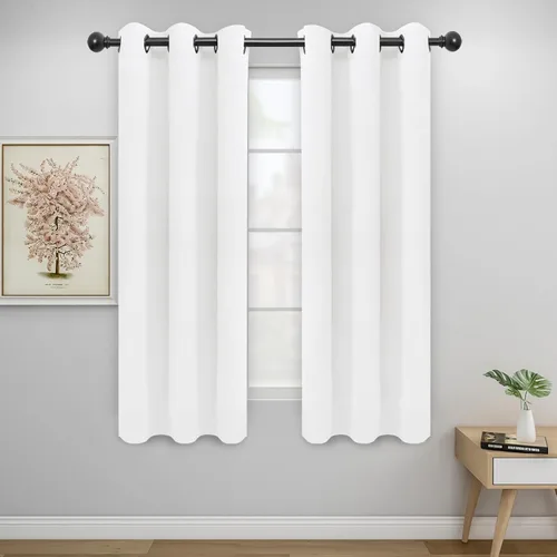 Vista 71 de Easy-Going - Cortinas opacas para dormitorio, aislamiento térmico sólido con ojales, cortinas de ventana para reducción de ruido, cortinas