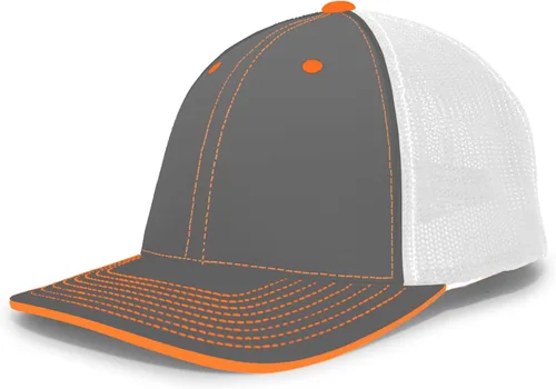 Vista 75 de Pacific Headwear Gorra unisex Pacific Headwear Trucker Flexfit® para adultos Grafito/Negro/Negro