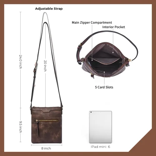 Vista 3 de CHOLISS Crossbody Bags for Women, Purses for Women Handbags with Vegan Leather, Travel Purse Over Shoulder Bag